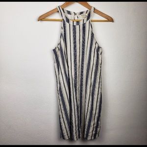 Monteau | Striped High Neck Tank Top Small